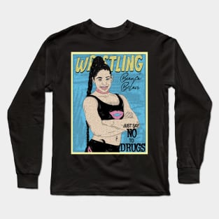 Artwork Bianca Belair Wrestling // Just Say No To Drugs Long Sleeve T-Shirt